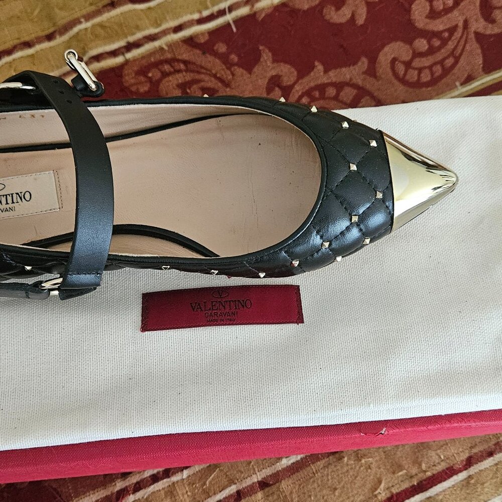 Valentino rockstud 36 flat black